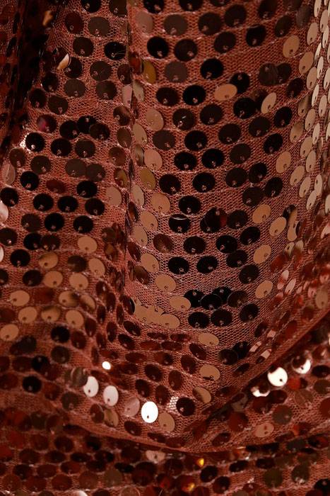 60" X 3yds Sequin Netting Brown