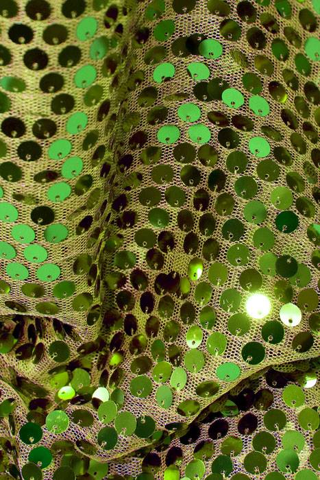 60" X 3yds Sequin Netting Apple Green
