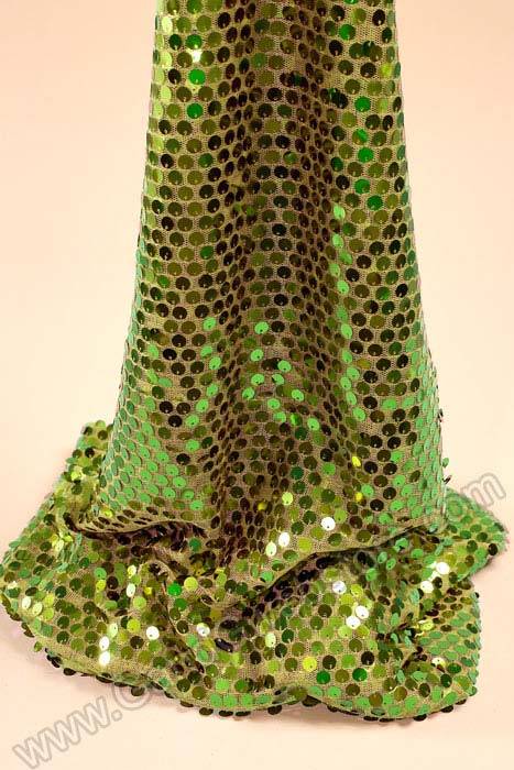 60" X 3yds Sequin Netting Apple Green