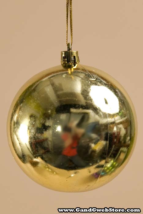 80mm Shiny/matt/glitter Ball Gold Pkg/6