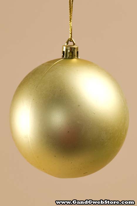 80mm Shiny/matt/glitter Ball Gold Pkg/6