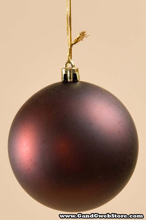 80mm Shiny/matt/glitter Ball Burgundy Pkg/6
