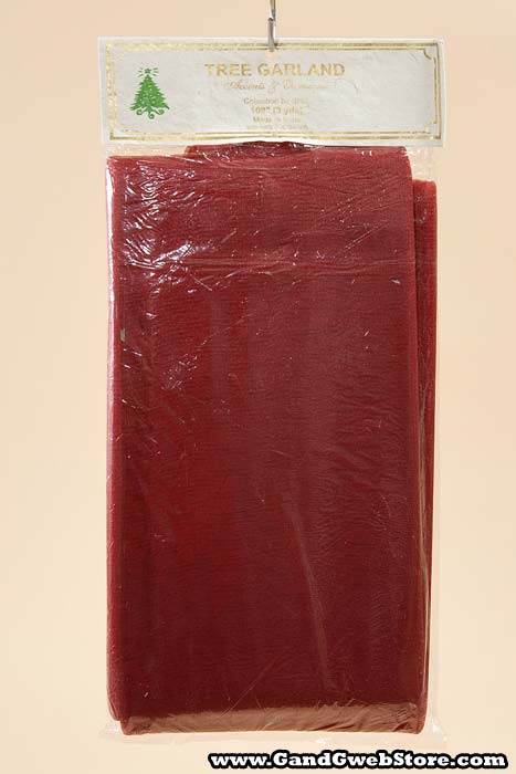 44" X 3yds Sheer Fabric Red