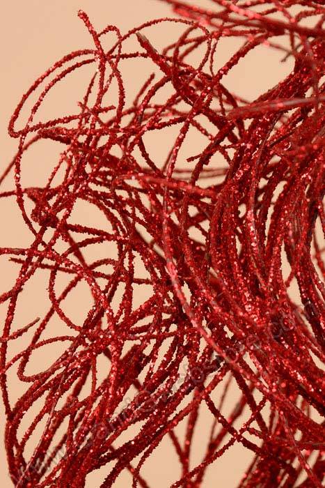 30" Sparkle Curly Ting Ting Red