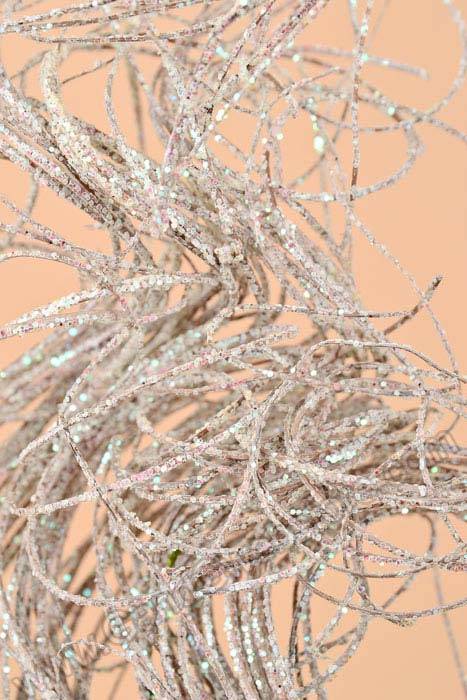 30" Sparkle Curly Ting Ting White