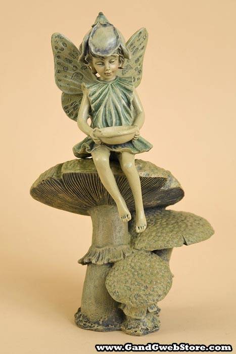 11" Fairy On Mushroom