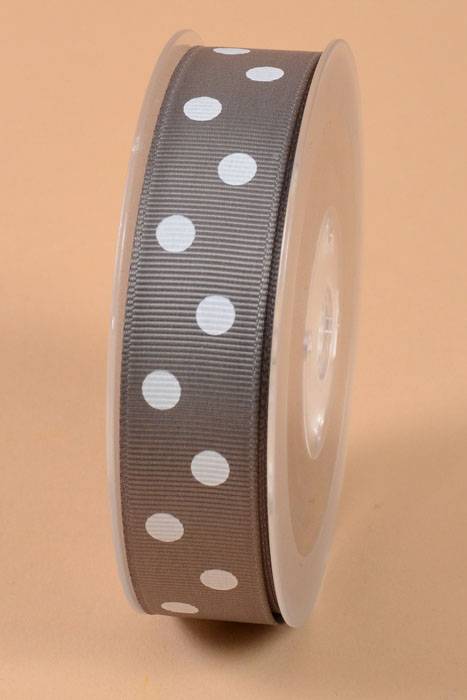 7/8" X 17yds Grosgrain Metal Grey