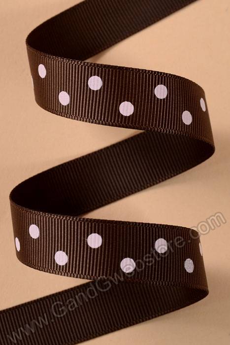 5/8" X 17yds Grosgrain Brown