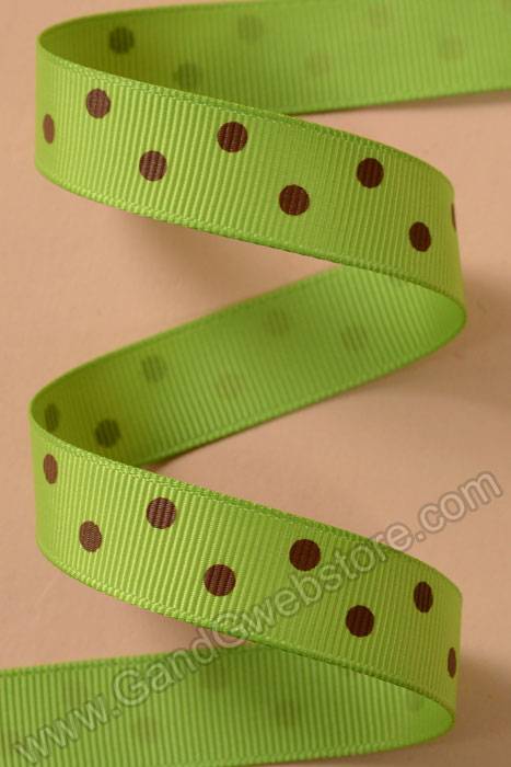 5/8" X 17yds Grosgrain Apple Green