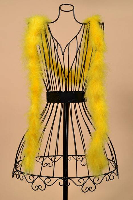 72" Feather Marabou Dark Yellow Ea.