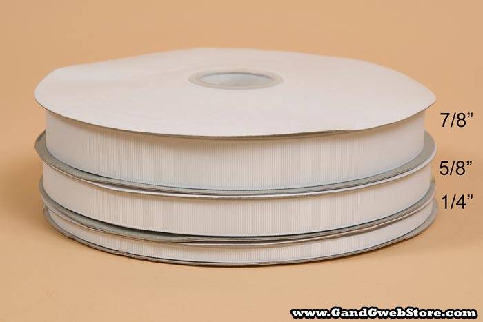 Grosgrain Ribbon White