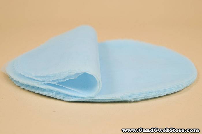 9" Round Scalloped Edge Tulle Blue Pkg/50