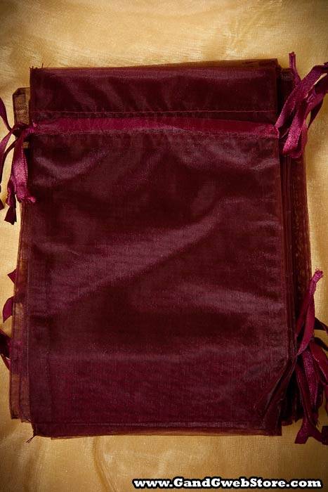 5" X 7" Organza Pouches Wine Pkg/12