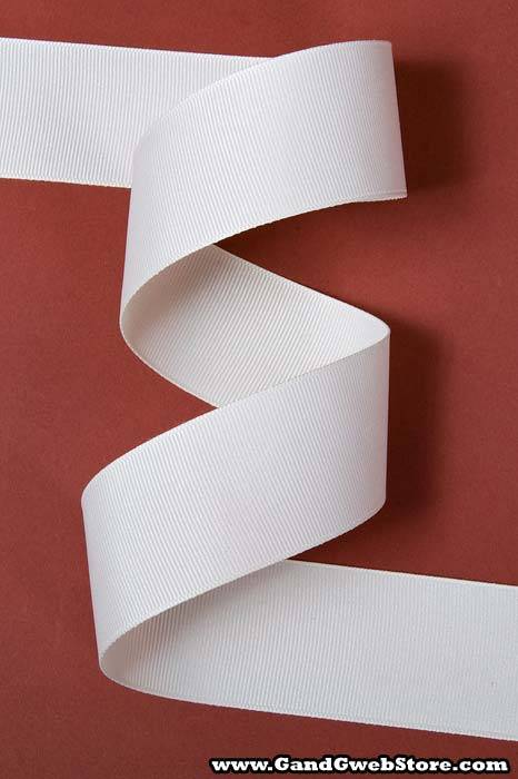 1.5" X 50yds Grosgrain Ribbon Antique White