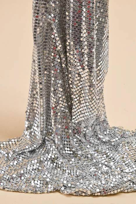 18" X 55" 4mm Metallic Cloth Silver