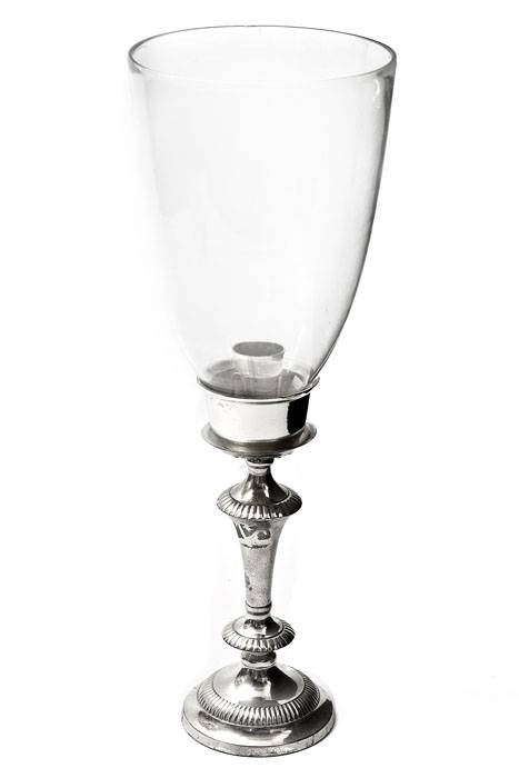 15-1/2"candle Lamp W/glass Globe