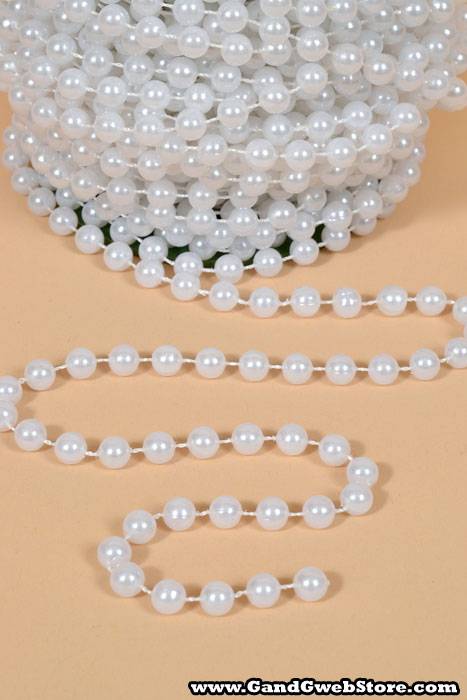 8mm X 25yds Pearl Garland White