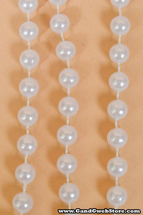 8mm X 25yds Pearl Garland White