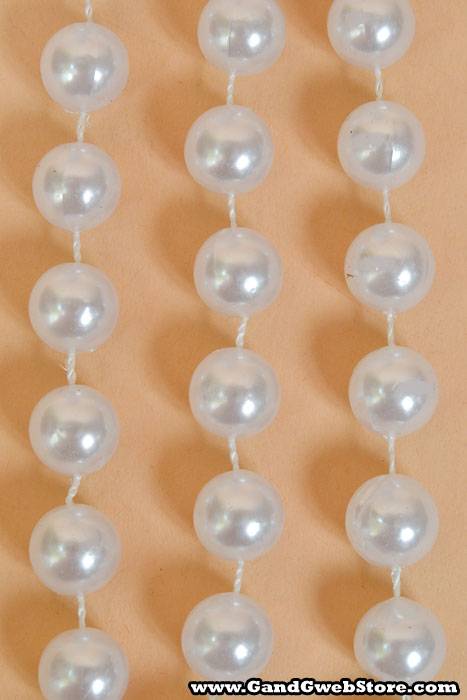 12mm X 10yds Pearl Garland White