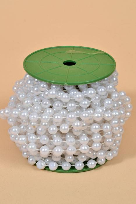 10mm X 15yds Pearl Garland White