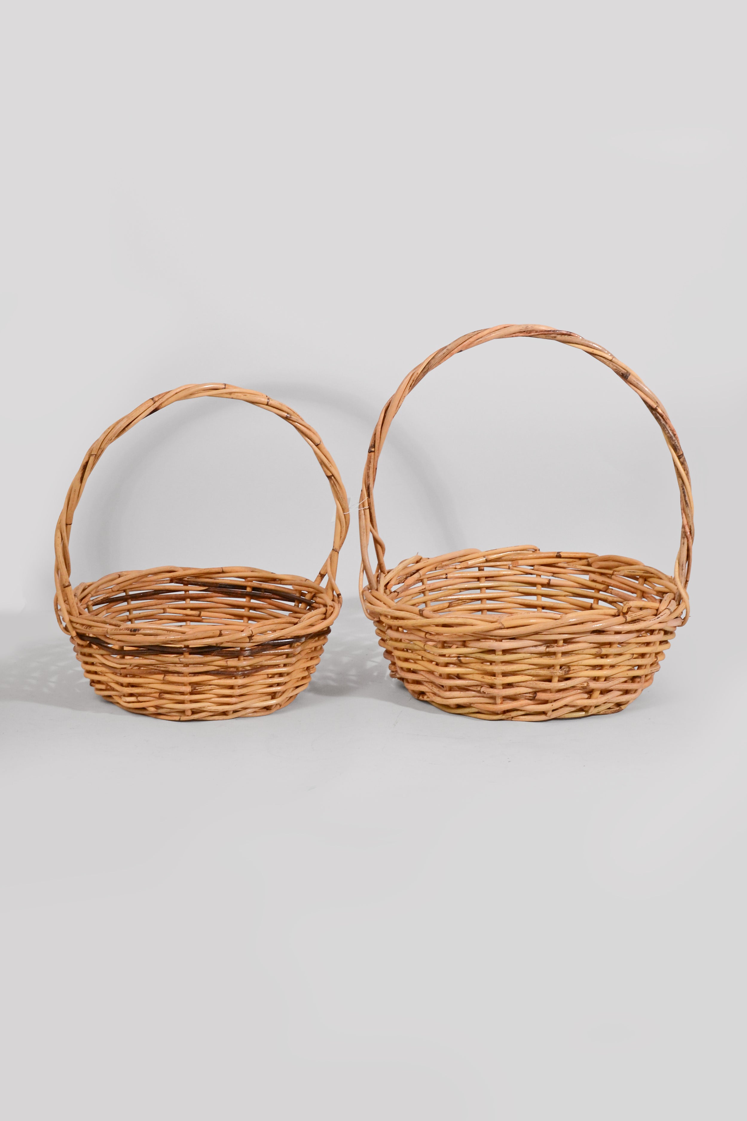 12.5" & 14.5" Round Rattan St/2 Natural