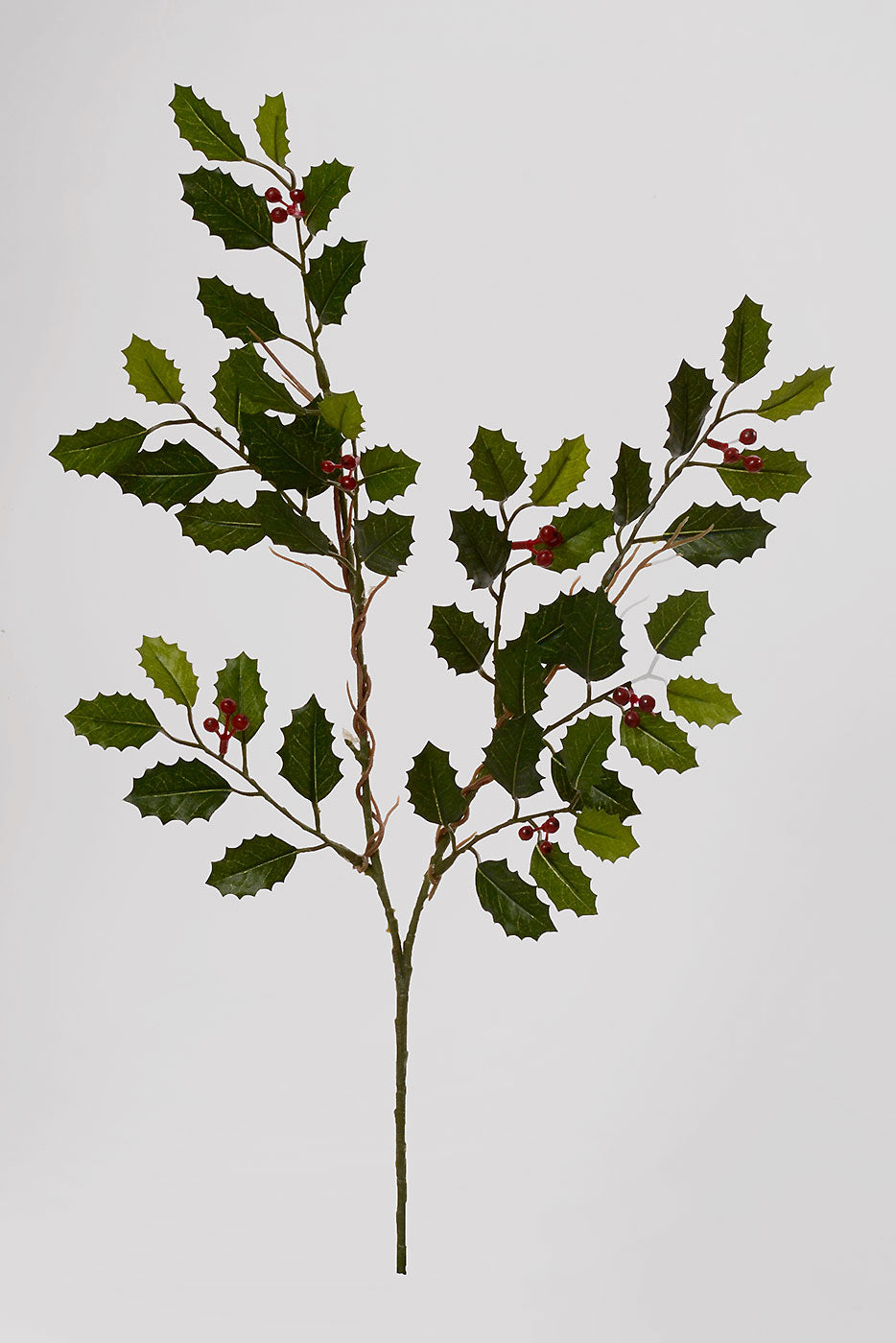 19" Mini Holly Spray Green Pkg/6