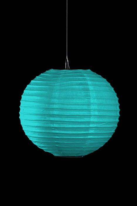 10" Round Paper Lantern Turquoise