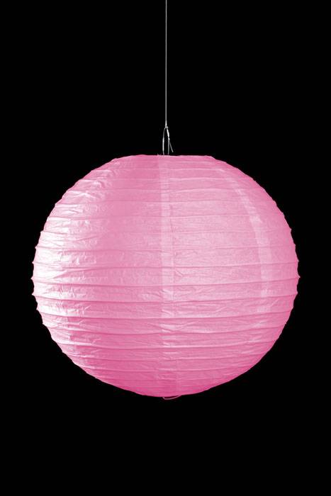12" Round Paper Lantern Dark Pink