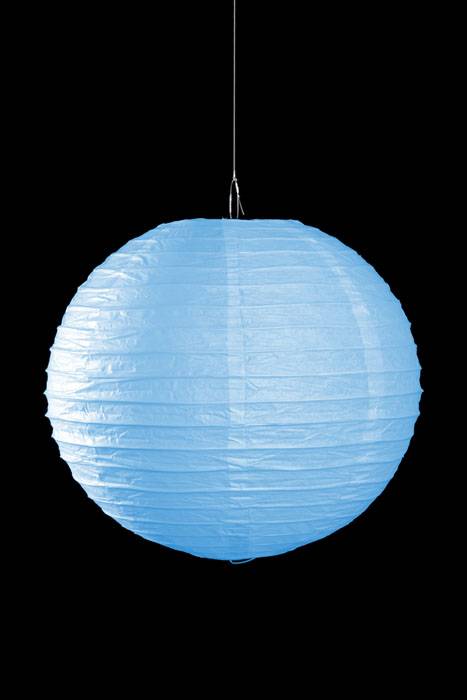 12" Round Paper Lantern Light Blue