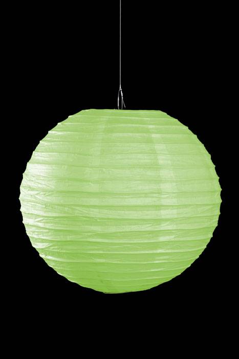 14" Round Paper Lantern Apple Green