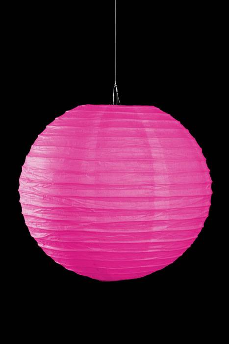 14" Round Paper Lantern Fuchsia