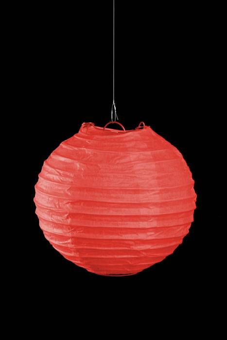 6" Round Paper Lantern Red