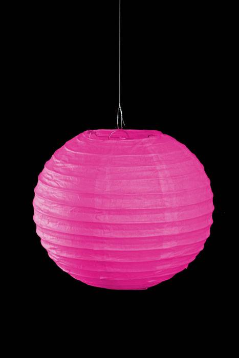 8" Round Paper Lantern Fuchsia
