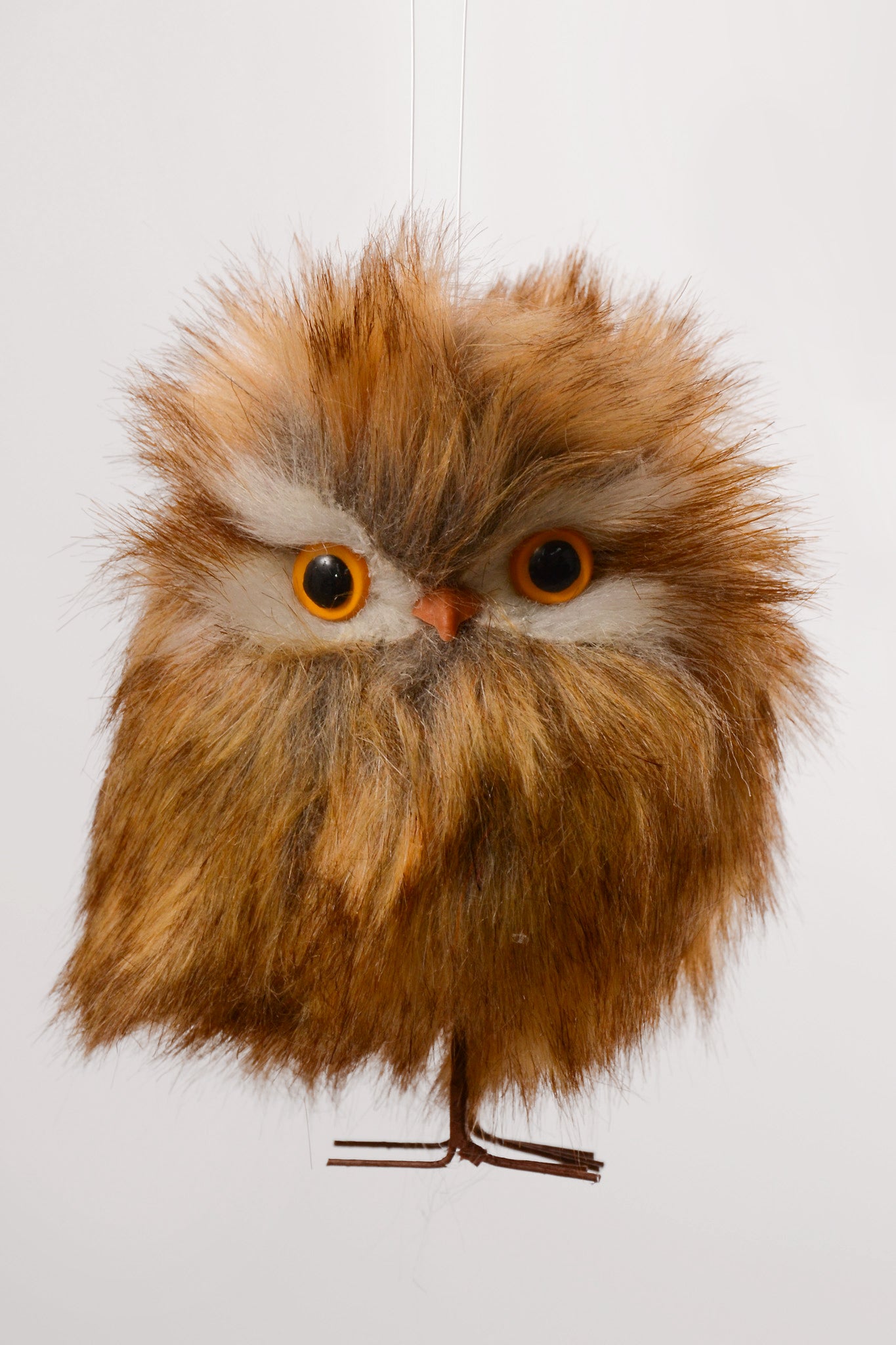4" Night Owl Ornament Brown/Natural