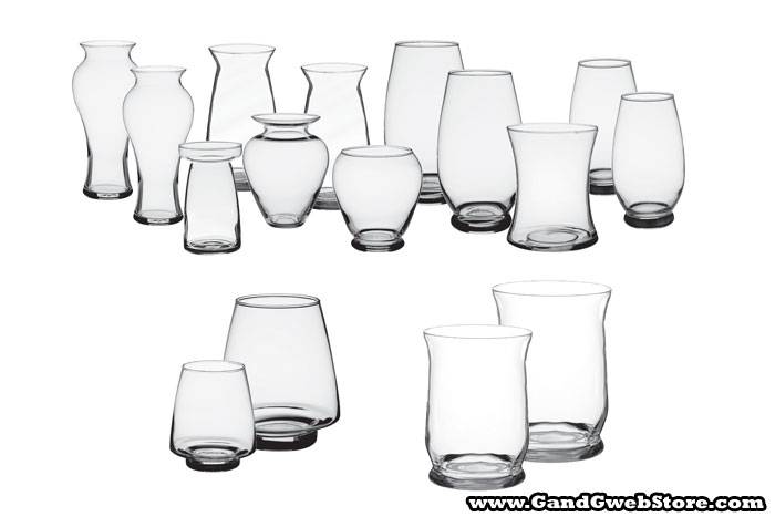 8" Hurricane Glass Vase Clear