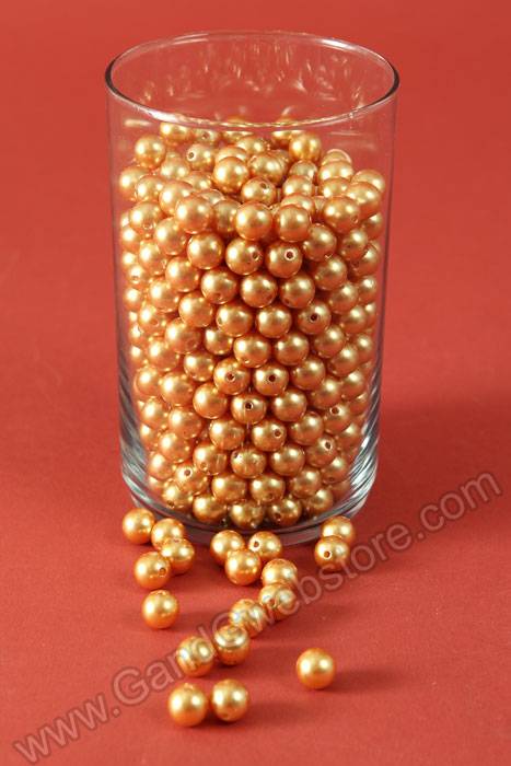 12mm Abs Pearl Beads Gold Pkg(500g)