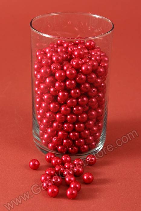 12mm Abs Pearl Beads Red Pkg(500g)