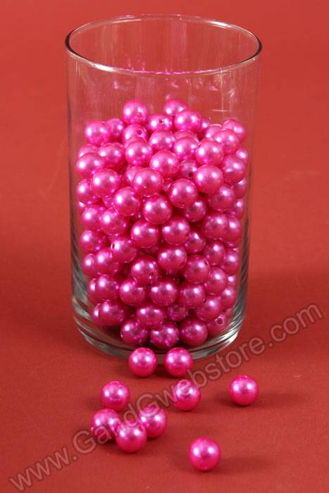 14mm Abs Pearl Beads Hot Pink Pkg(500g)