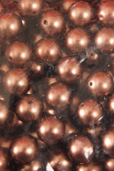 18mm Abs Pearl Beads Brown Pkg(500g)