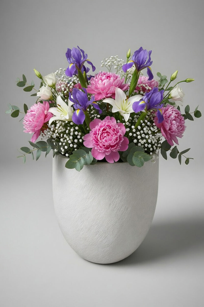 18" X 20" Round Pot White