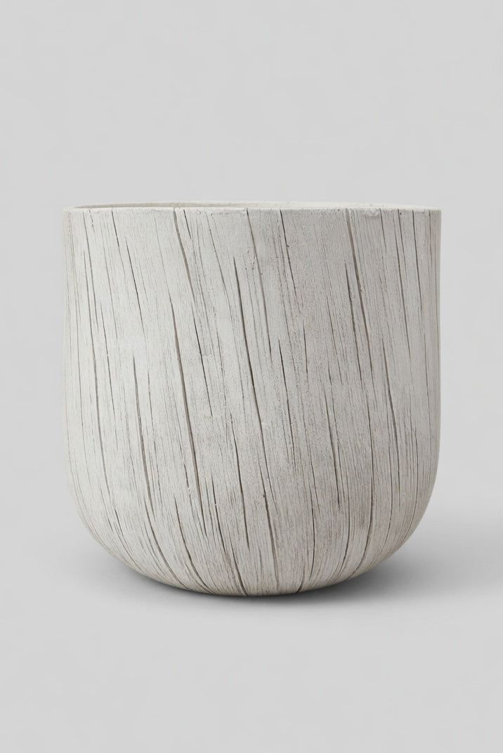 11.5" X 10.5" Round Pot Grey