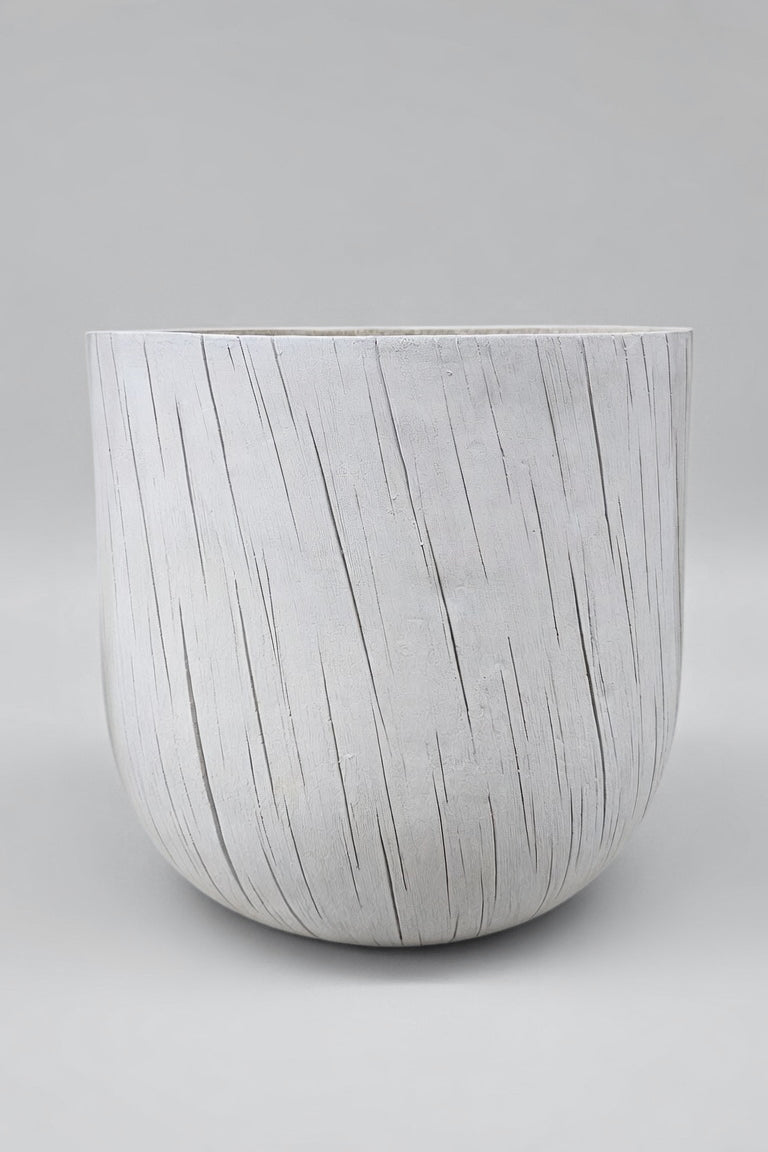 14.5" X 12.5" Round Pot Grey