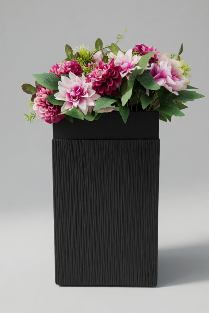 10.25" X 18" Square Pot Grey