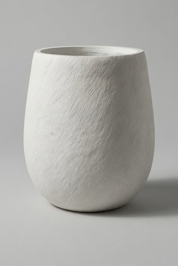 16.75" X 20" Round Pot White