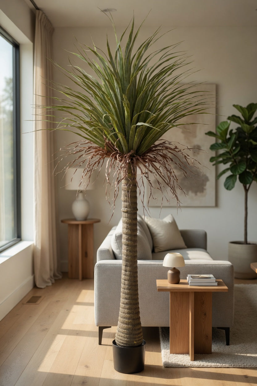 5.5Ft Artificial Pandanifolia Tree Grass Green/Beige