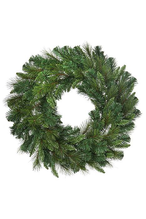 30" Belgium Mix Wreath W/lights Green