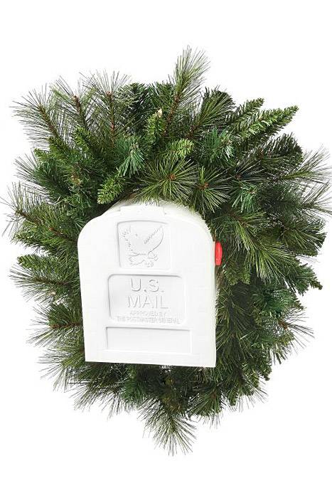 40" Belgium Mix Mailbox Swag Green