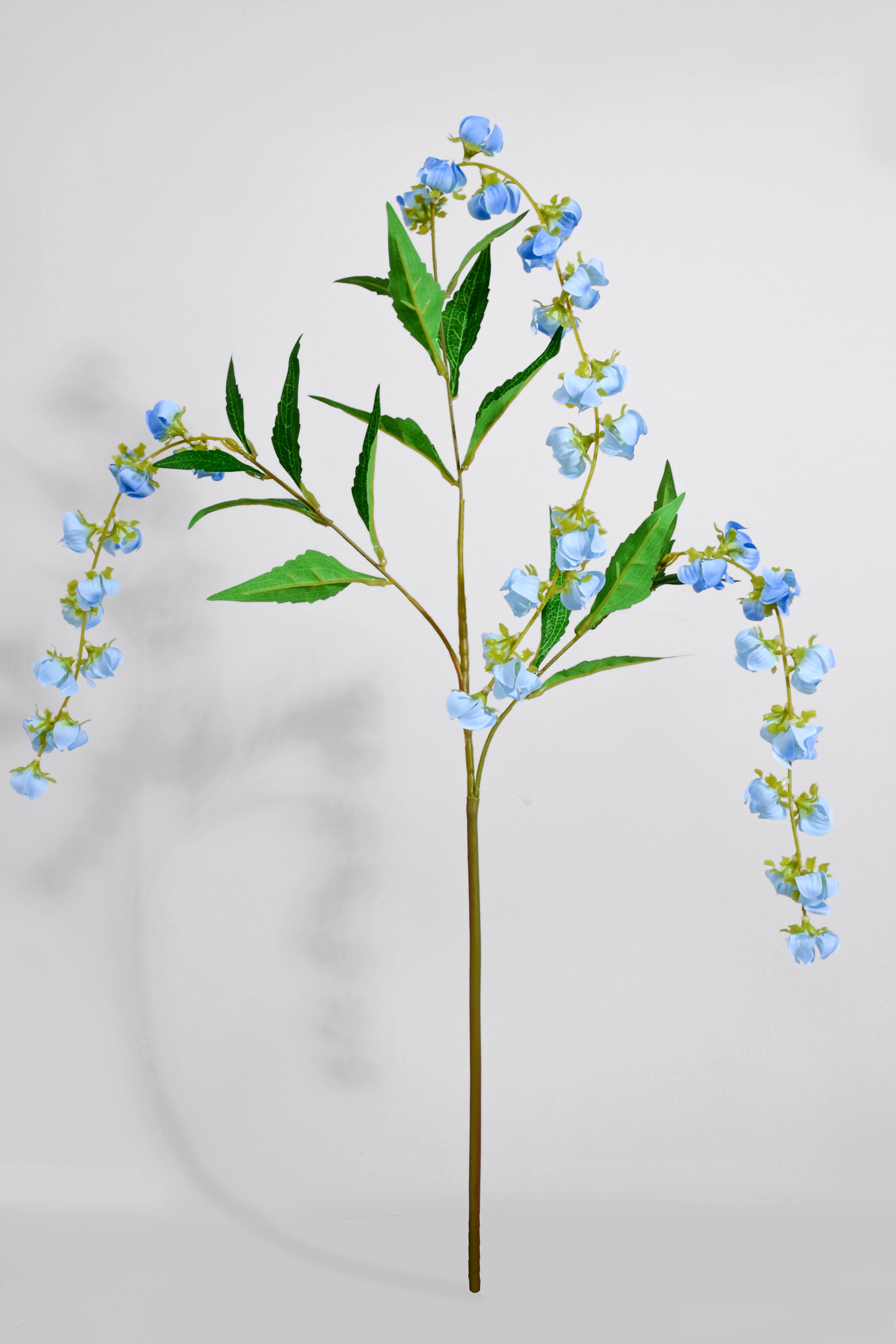 39.5" Silk Hanging Lantern Spray Blue