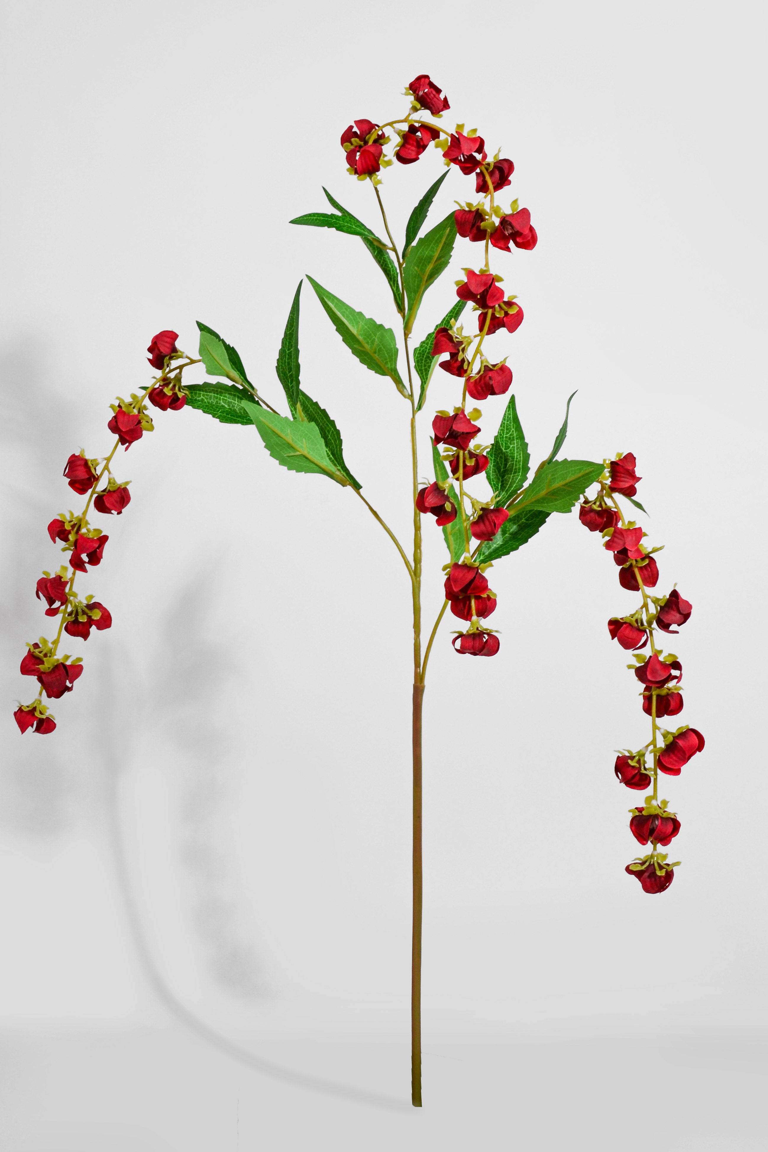 39.5" Silk Hanging Lantern Spray Red