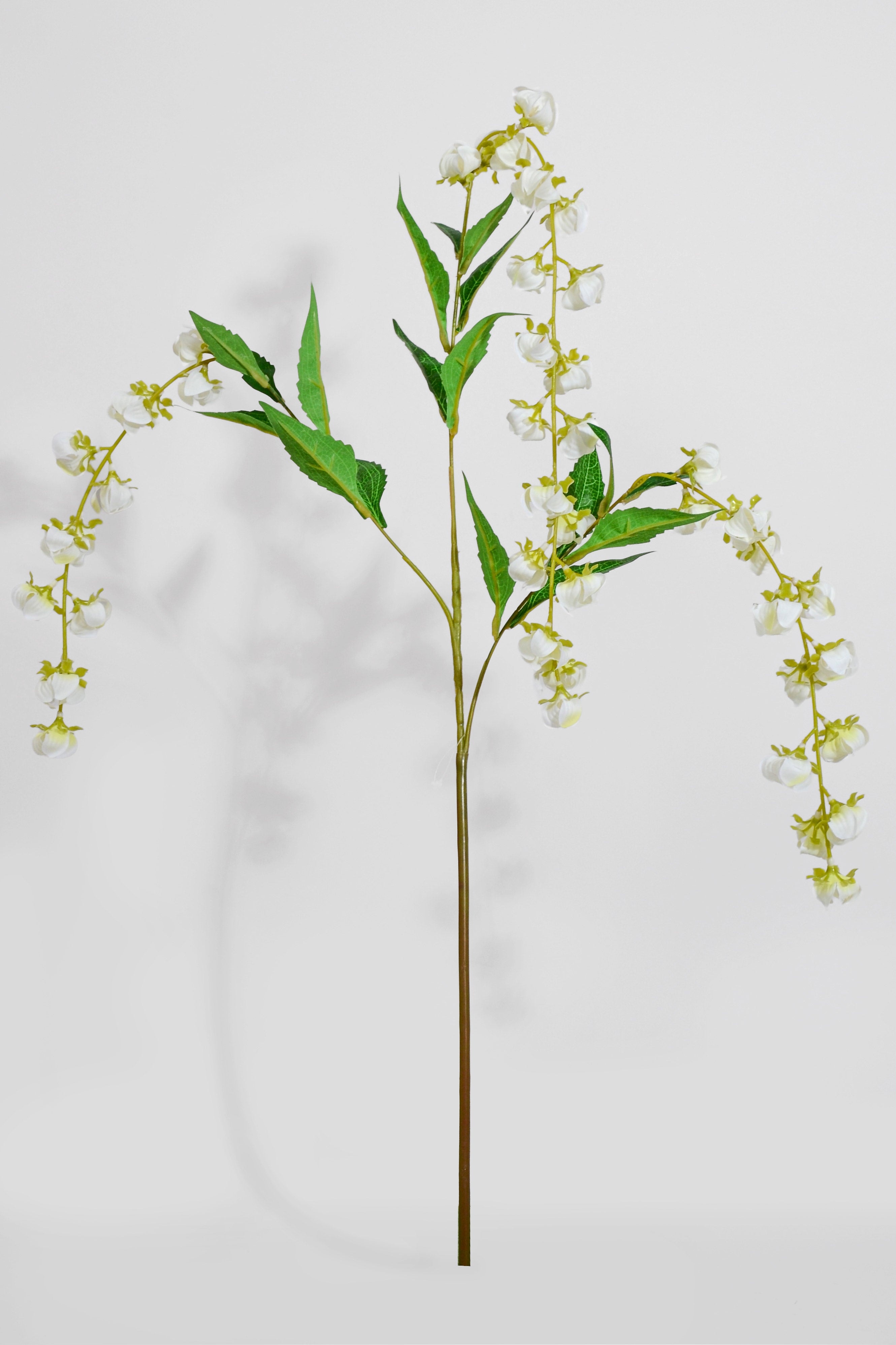 39.5" Silk Hanging Lantern Spray White